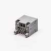 5pcs RJ45 Feminino PCB Conector 1 Port Gray Unshield e com LED para PCB