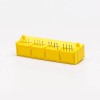 Prise femelle RJ45 connecteur à 90 degrés 4 ports 8P jaune Unshield sans LED 20pcs