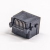 RJ45 Jack Plastic SMT Straight Black unshieled Modular Connector