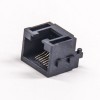 RJ45 Jack Plastic SMT Straight Black unhieled Modular Connector