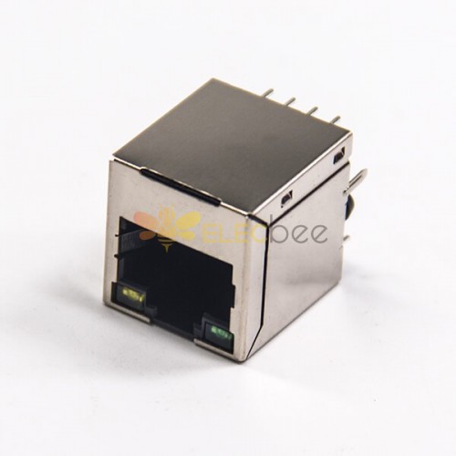 Conector RJ45 con led 8p8c Shieled Singled Port con conector modular LED