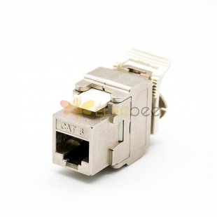 RJ45 Keystone Jack recto CAT6 de un solo puerto a través del orificio blindado sin herramientas