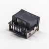 RJ45 Conector modular 8p8c blindado de un solo puerto Tipo SMT con LED