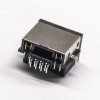 RJ45 Conector modular 8p8c blindado de un solo puerto Tipo SMT con LED