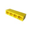 Soquete PCB RJ45 90 graus 8P8C com conector sem blindagem de led 1*4 4 portas fêmea amarelo 20 peças