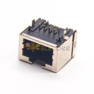 RJ45 Port Horizontal Tipo 90 Grau 8P8C Através buraco PCB Mount Shielded Jack