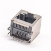 RJ45 Shielded Jack Ethernet Network Socket 8P8C 90 Degree DIP pour PCB Mount