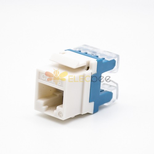 مقبس RJ45 مقبس Cat6 كيستون جاك مزدوج IDC نوع 180 درجة غير محمي 8 دبوس جاك