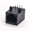 RJ45 zu Ethernet, schwarzer Kunststoff, ungeschirmt, 90-Grad-DIP-Typ, Leiterplattenmontage, 20 Stück