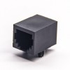 RJ45 to Ethernet Black Plastic Unshielded Socket 90 درجة DIP Type PCB Mount 20 قطعة