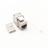 محمية RJ45 Keystone Jack CAT6 Network Module بزاوية أحادية المنفذ