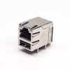Штабелированный разъем RJ45 USB 2.0, прямоугольный, сквозное отверстие для монтажа на печатной плате, 20 шт.