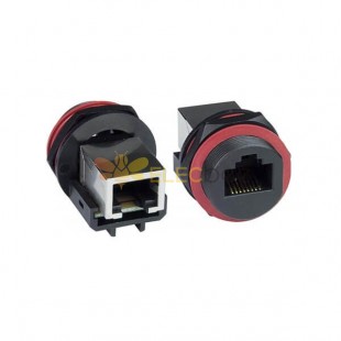 Waterproof Cat5e RJ45 Feed-Thru Coupler Case Side Socket