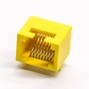 Connecteur RJ45 jaune à 90 degrés DIP 8p8c pour montage sur circuit imprimé sans LED 20pcs