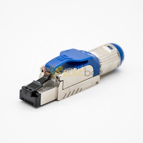 RJ45 차폐 플러그 스트레이트 8P8C 스루 홀 툴리스 CAT8