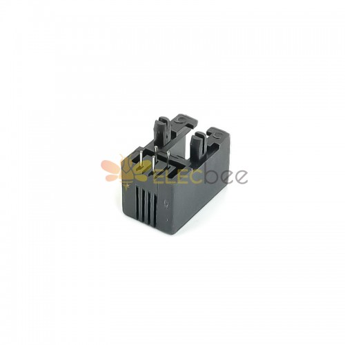 4P4C Modular Jack Unshielded RJ9 Conector Direito Angular sem LED