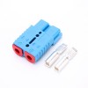 2 Way 600V 175Amp Blue Housing Battery Power Cable Connector with Red Color Cable fix plug