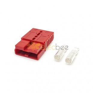 2 Way Power Connector Quick Connect Disconnect 600V 120Amp Battery Cable Connector (Red Housing, 2/4/6AWG)