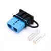 600V 120Amp Boîtier bleu Connecteur de câble d\'alimentation de batterie à 2 voies avec couvercle anti-poussière noir