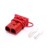 600V 350Amp Carcasa roja Conector de cable de alimentación de batería de 2 vías con cubierta roja a prueba de polvo