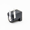 DC Power Connector Maschio Jack Attraverso Foro Solder Lug Angolo Destro Incisa Nero In Plastica Sconigliata