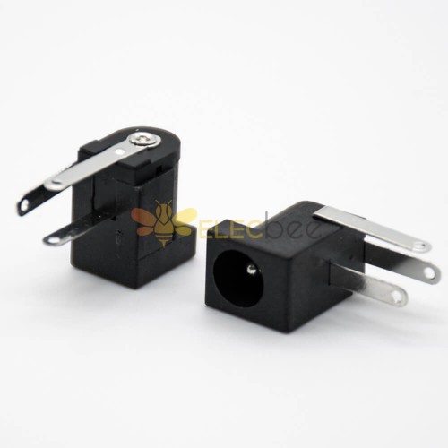 DC Power Connector Through Hole Solder Lug Right Angle 2.0*6.4 Unshiled ...