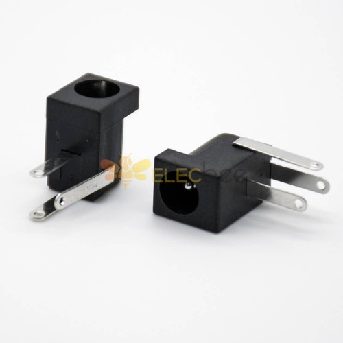 Dc Power Connector Through Hole Solder Lug Right Angle 2.0*6.4 Unshiled 