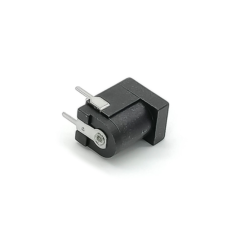 DC Power Jack 5.5*2.1mm Masculino Através do buraco solda Lug Right Connector Unshiled