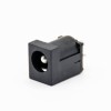 DC Power Jack Connector Stecker Unshile Black Plastic Through Hole Löten Lug gerade