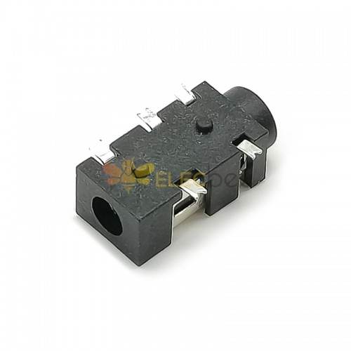 Power Jack Socket Connector Female SMT Solder Lug 90°Unshiled Plastic