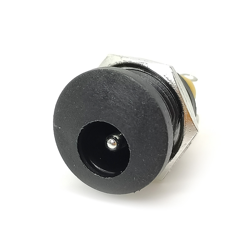 Impermeable DC Enchufe macho Conector Conector Montaje Bulkhead Through Hole Straight Unshiled 5.5 * 2.1mm