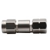 2.4mm Male Plug to SMA Male Plug Coaxial Adapter Straight Stainless Steel 18GHz Connector