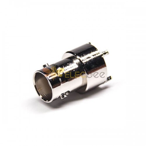 BNC 180 Degree Connector Female Through Hole for PCB Mount 75 Ohm