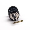 BNC Antenna Connector Straight Male Solder Type with Black Electrophoresis 75 Ohm