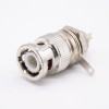 Conector de mamparo BNC de 20 piezas Tipo de soldadura recta para coaxial 75 Ohmios