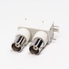 20pcs BNC Connector Double Jack Angled for PCB 75 Ohm