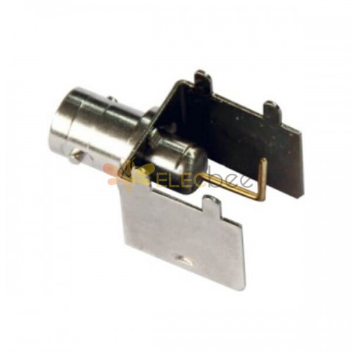 Conector BNC Conector Cuerpo Montaje Conector Angled Jack para PCB 50 Ohmios