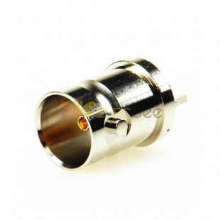 BNC Connector Female 180 Degree for PCB Mount Through Hole Nickel Plrting