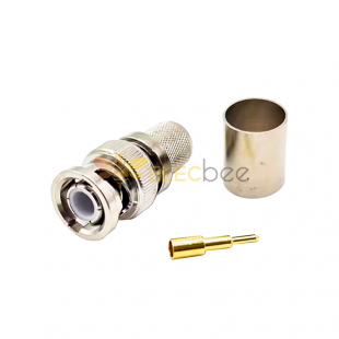 BNC Connector For RG 213 Male Straight Cable Mount Crimp For RG213/SYV50-7 50 Ohm