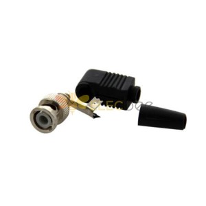 Conector BNC para macho en ángulo de cable RG58