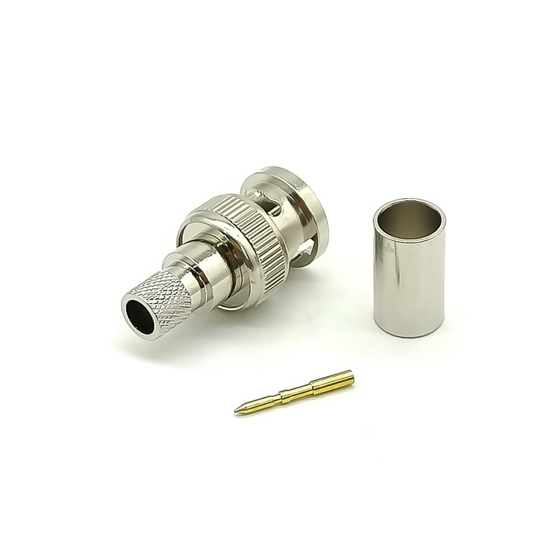 BNC Connector For RG6 Cable Male Straight Crimp