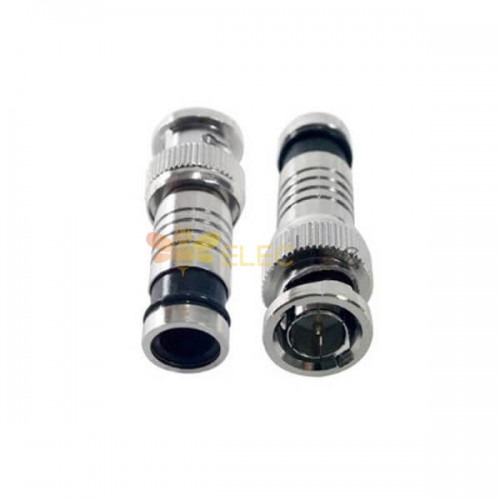 BNC Connector for RG6 Coaxial Male Straight Cable 75 Ohm