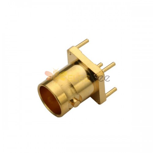 20pcs BNC Connector Gold Plated Straight Jack for PCB Mount