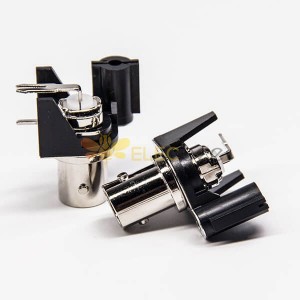 10pcs Conector BNC Montagem Angular Fêmea para PCB