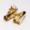 20pcs BNC Connector PCB Mount Right Angled Female Through Hole Gold Plating 50 Ohm