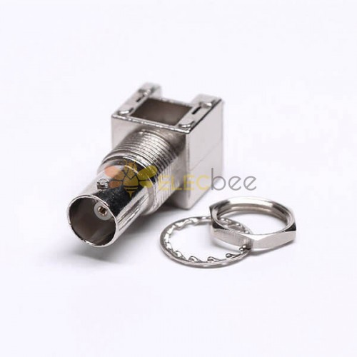 BNC Connector Straight Nickel Plated Female for PCB Mount 75 Ohm