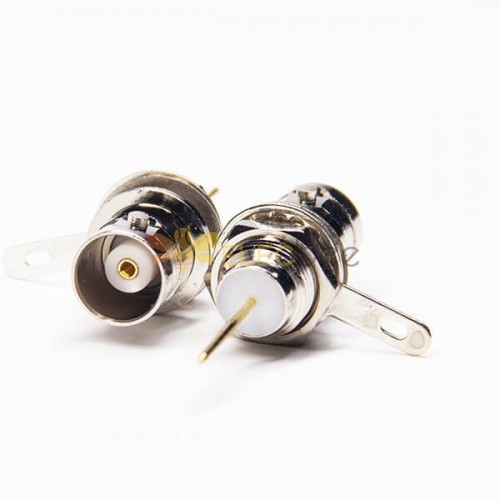 Conector BNC 20pcs para anteparo de cabo coaxial fêmea reto