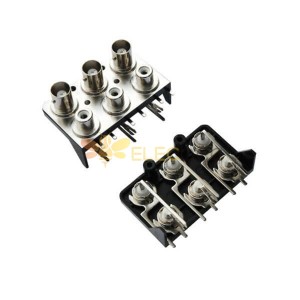 Connecteur BNC 20pcs vers RCA 2x3 femelle pour montage sur circuit imprimé