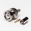 10pcs BNC Male Connector 180 Degree Plug Crimp Type for RG58 Coaxial Cable 75 Ohm