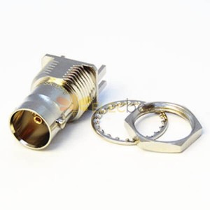 BNC Painel Mount Connector para PCB Mount 3.0mm Edge Mount Nickel Plating